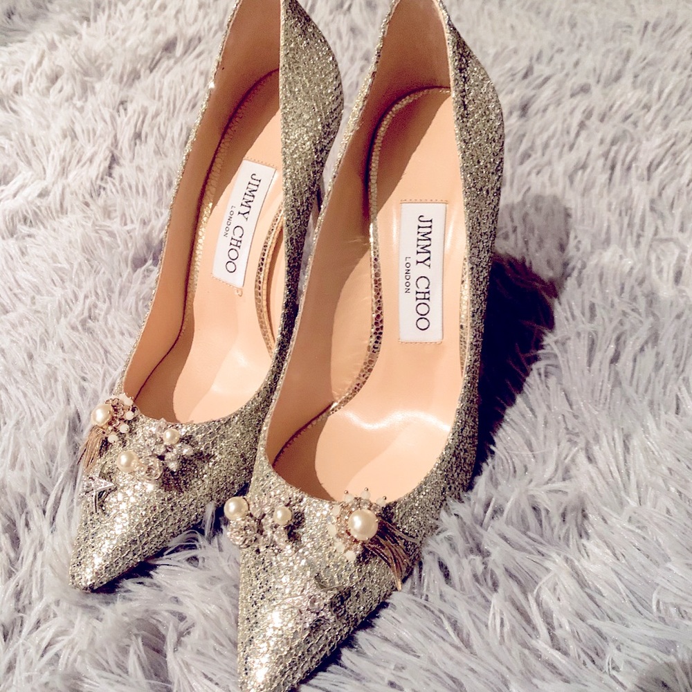 Jimmy Choo Jasmine 100 Champagne Size 7/37